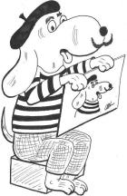 Mike Lucas Black and White dog pic